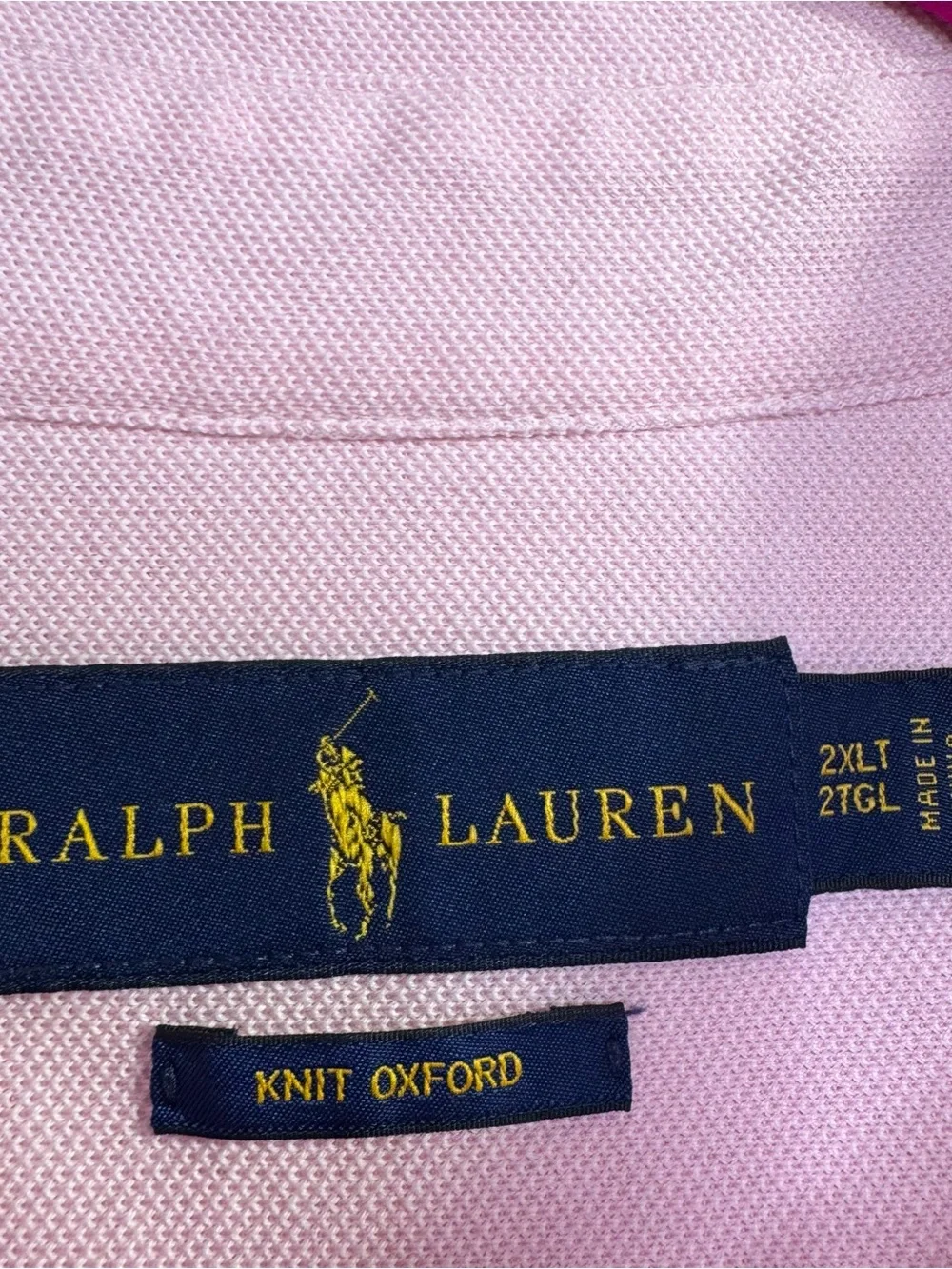 Ralph Lauren Pink Polo Shirt 2XLT Big Tall Palm Tree Embroidered Golf Preppy
